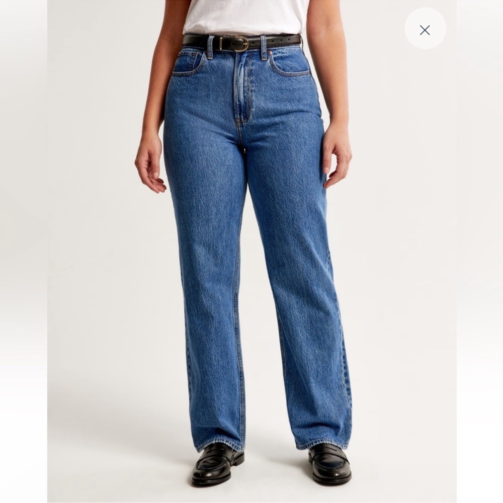Abercrombie and Fitch Curve Love The Loose High Rise Denim Jeans
